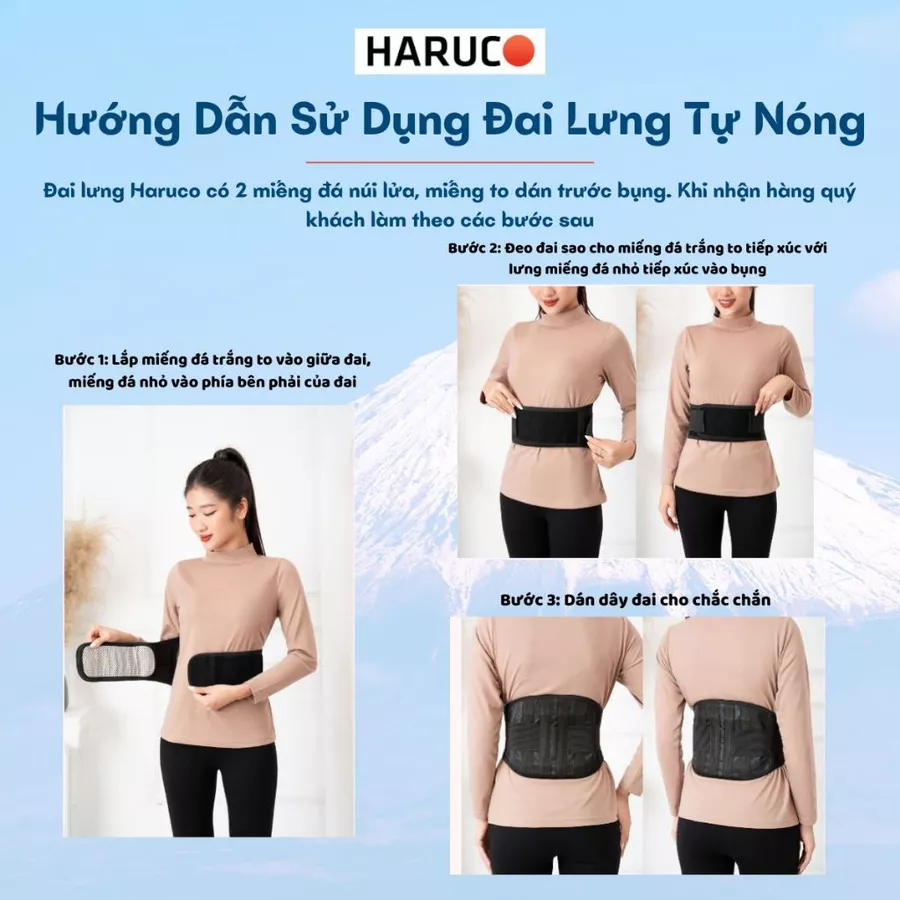 Đai Lưng Đá Nóng Haruco HRC-06-1