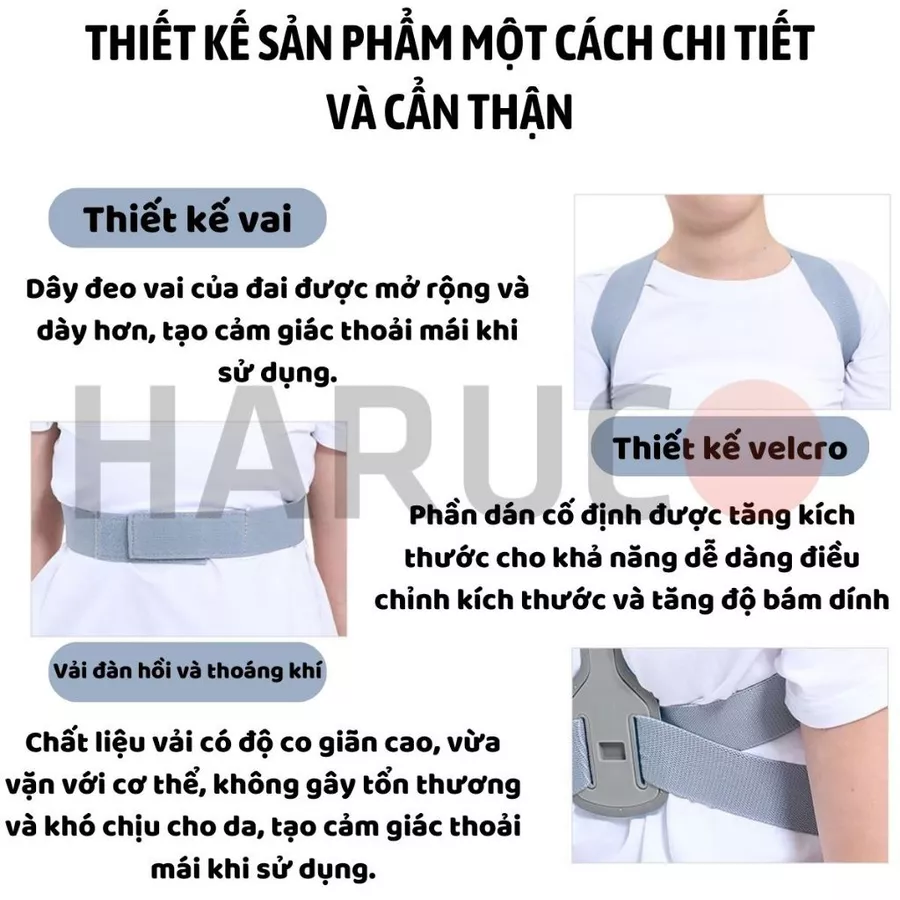 Đai Lưng Chống Gù Trẻ Em Haruco HRC-06-6