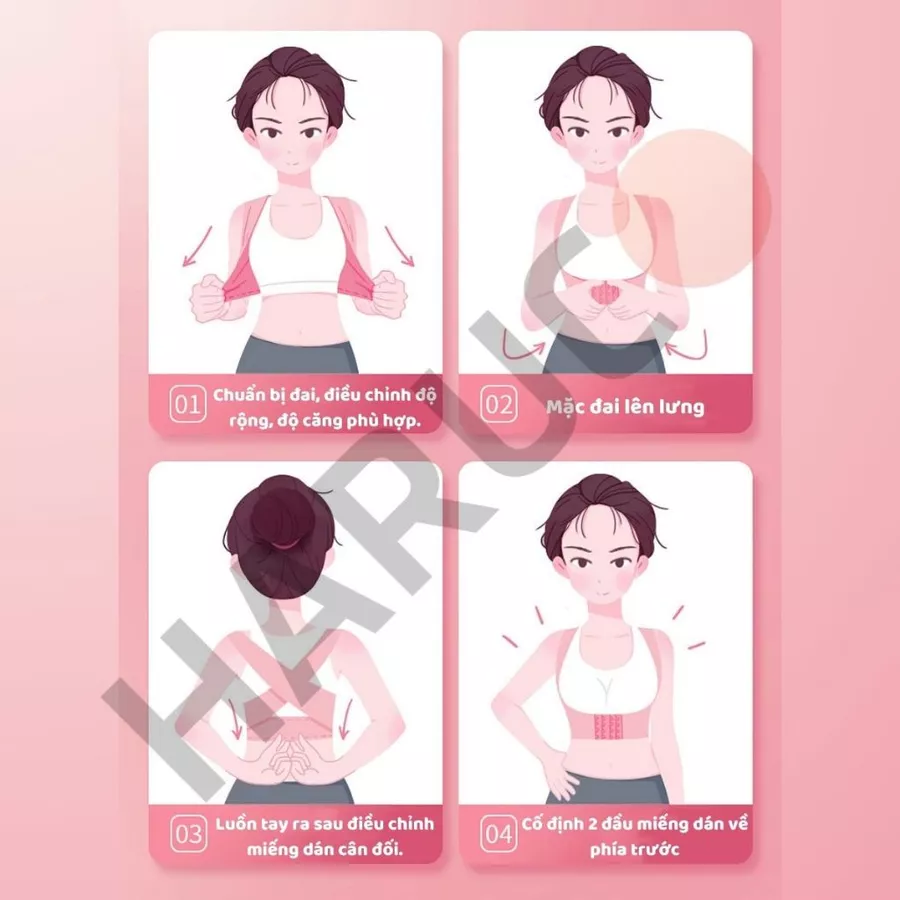 Đai Lưng Chống Gù Nâng Đỡ Vòng Một Haruco HRC-06-7
