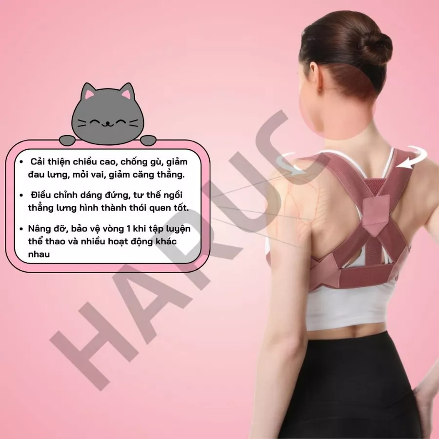Đai Lưng Chống Gù Nâng Đỡ Vòng Một Haruco HRC-06-7
