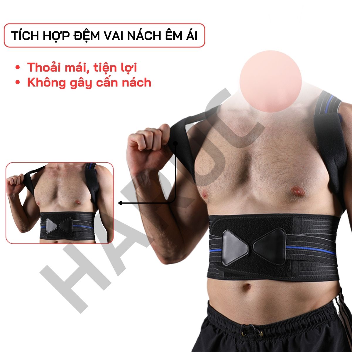 Đai Lưng Chống Gù Cao Cấp Haruco HRC-06-8
