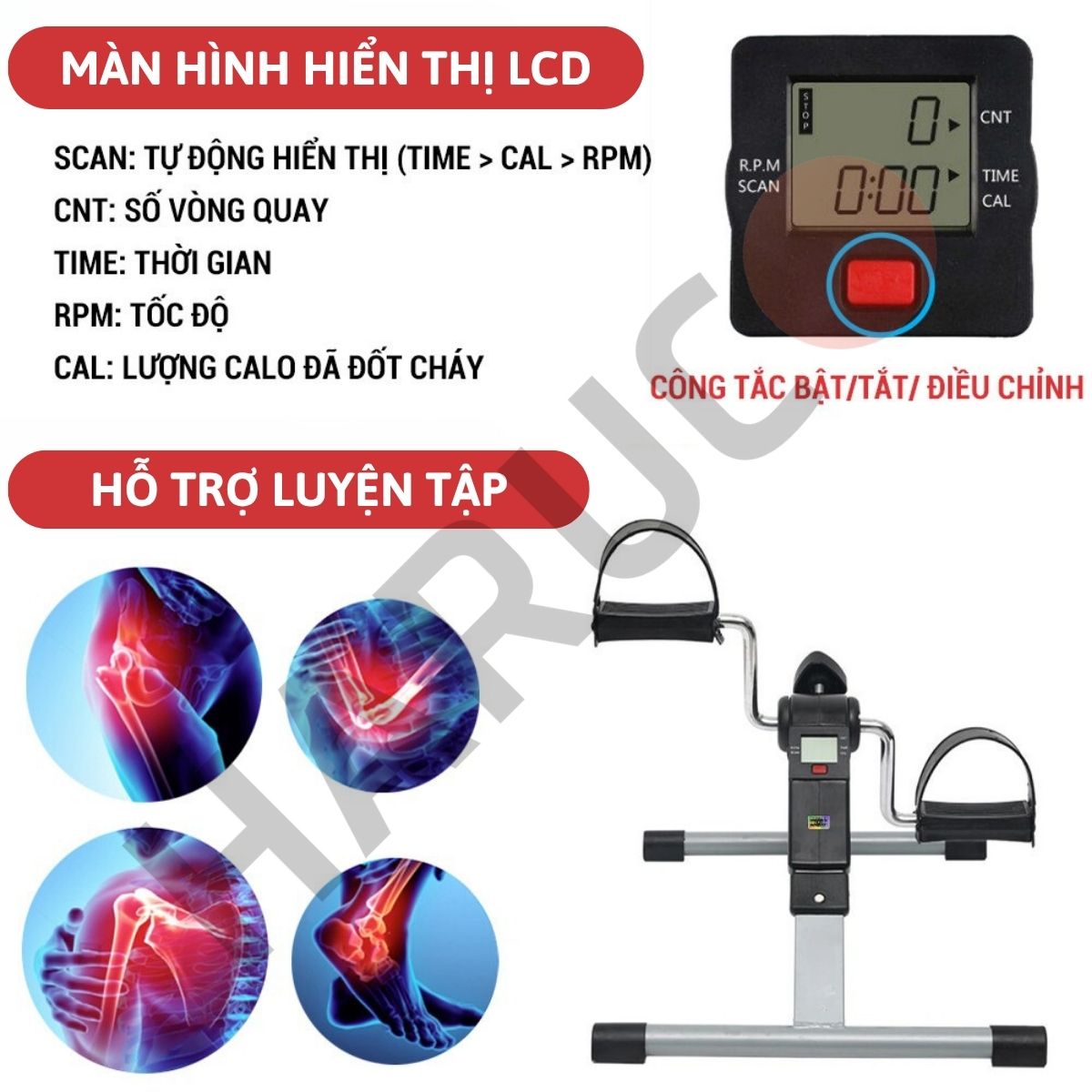 Xe Đạp Phục Hồi Sức Khỏe Haruco HRC-10-1