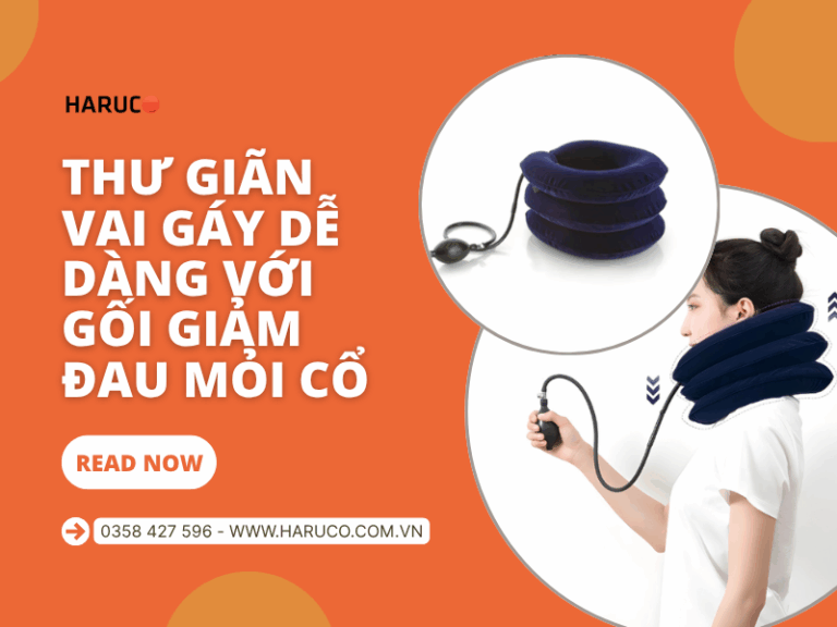 Thư giãn vai gáy dễ dàng với gối giảm đau mỏi cổ