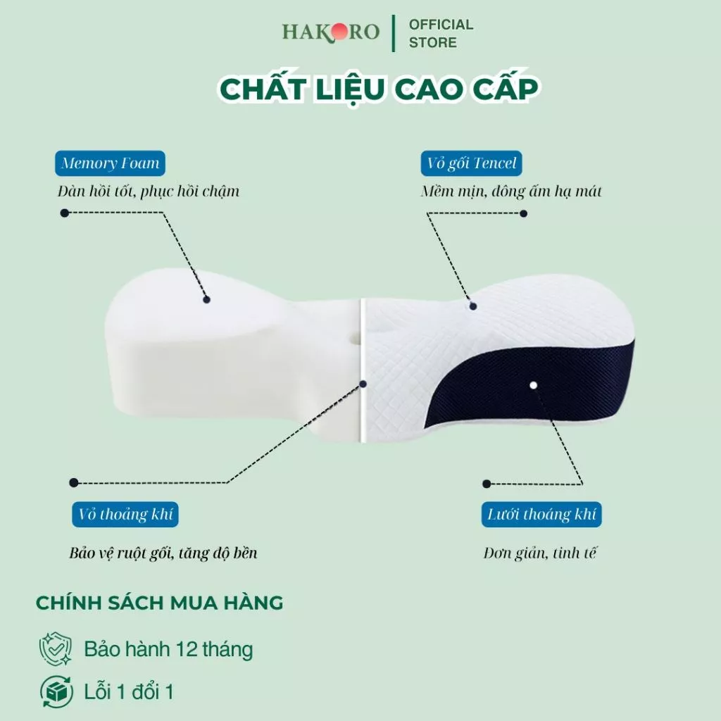 Gối Ngủ Công Thái Học Hakoro