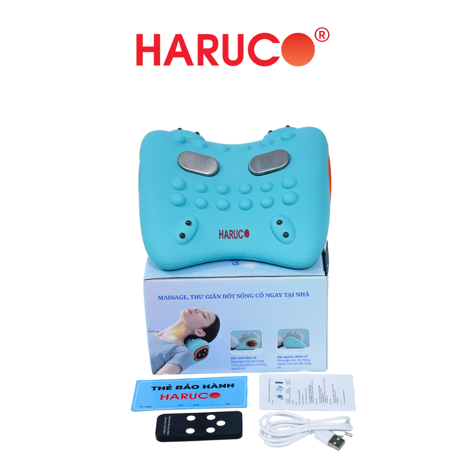 Gối Massage Cổ Vai Gáy 3 Chức Năng Haruco HRC-04-3