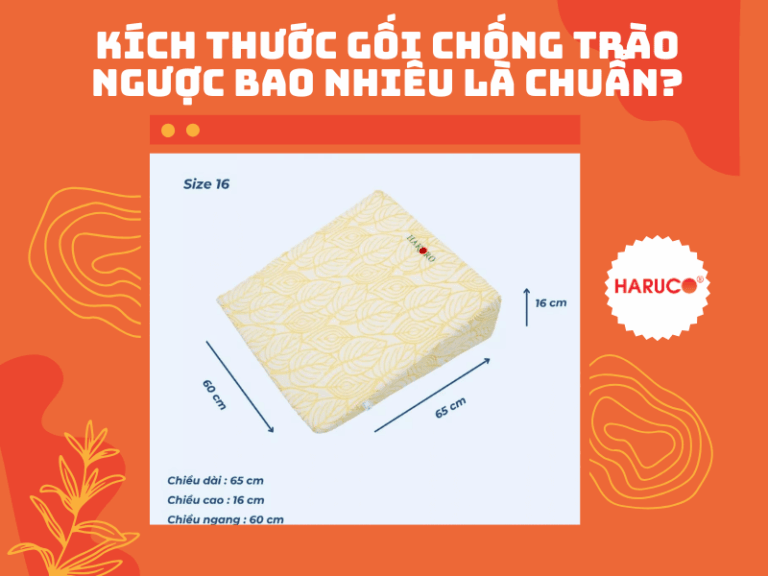Kích thước gối chống trào ngược bao nhiêu là chuẩn?