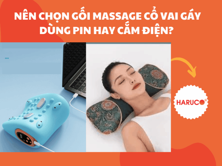 Nên chọn gối massage cổ vai gáy dùng pin hay cắm điện? 